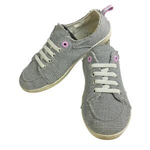 Vionic Beach Pismo Slip On Sneakers Women’s 7 Waffle Knit Grey Canvas Casual